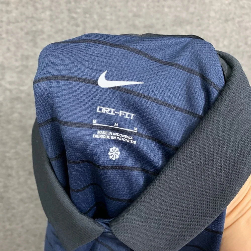 NWT Nike Auburn Tigers Polo Shirt Women's‎ Medium Navy Blue Striped SEC On Field